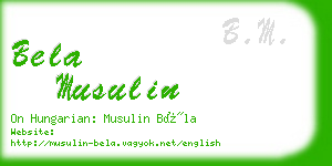bela musulin business card